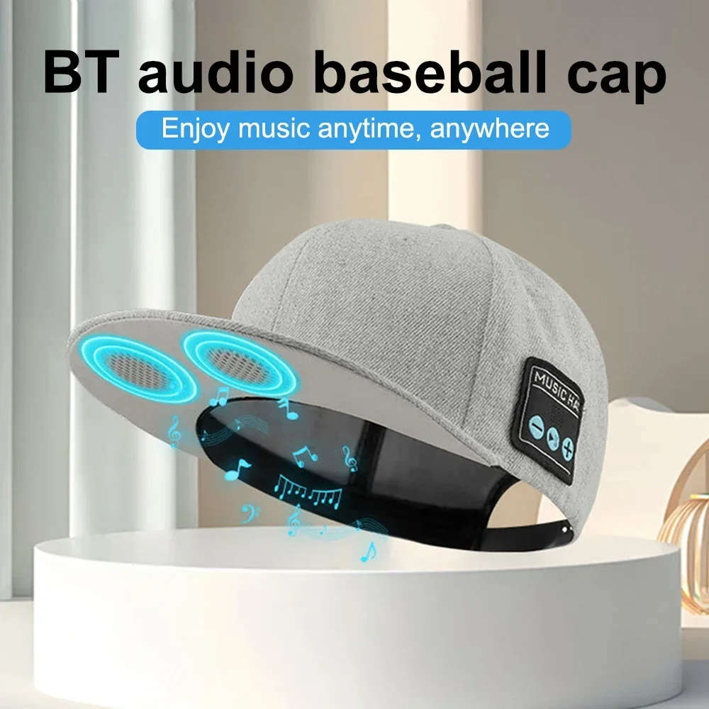 

NEW Hat with Bluetooth Speaker Adjustable Bluetooth Speakerphone Hat Wireless Smart Cap for Outdoor Sport Baseball Cap with Mic