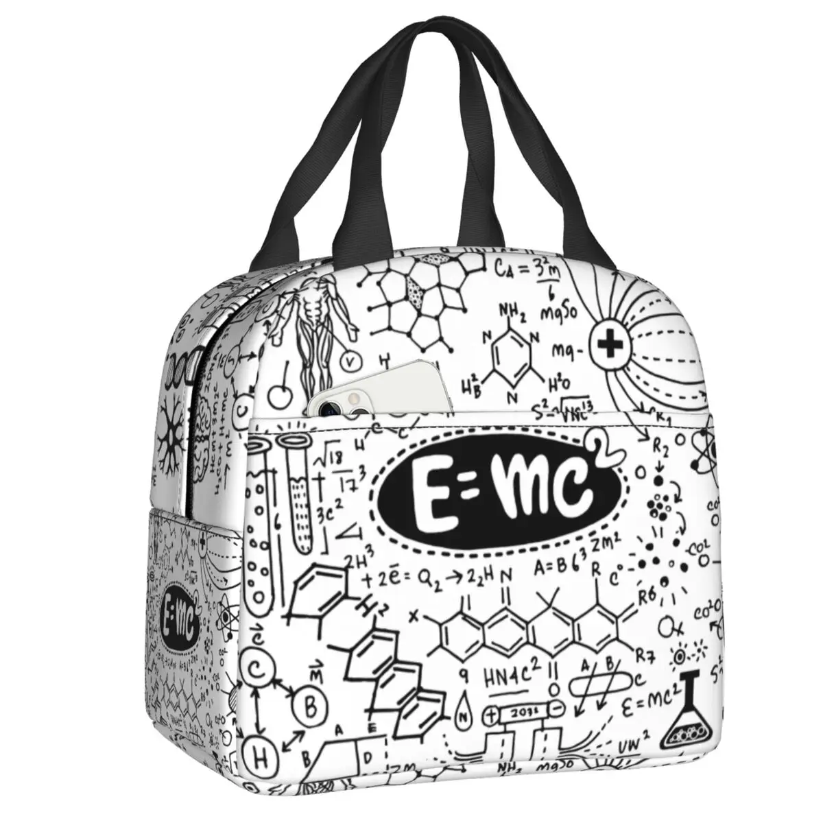 Scientific Formulas Math Equation Insulated Lunch Box  Reusable Thermal Cooler Lunch Bag Kids Food Container Tote Bags