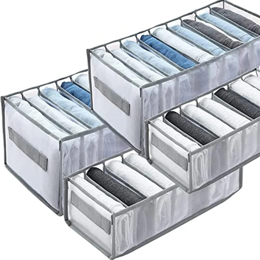 

4Pcs Clothes Organizer, Jeans Compartment Box