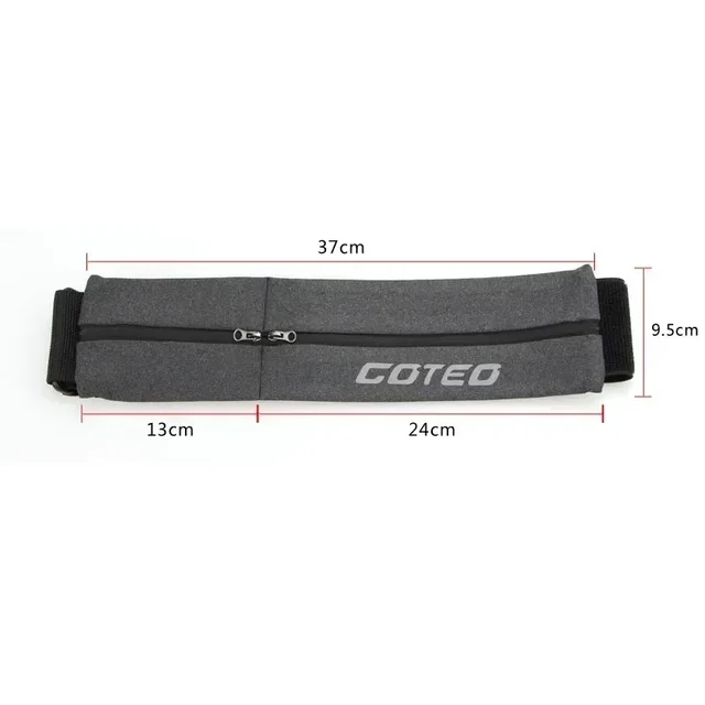 Reflective Elastic Waistband Sport Bag Double Zipper Pocket Running Gym Yoga Waist Belt Pack Phone Waist Wallet Bag 2