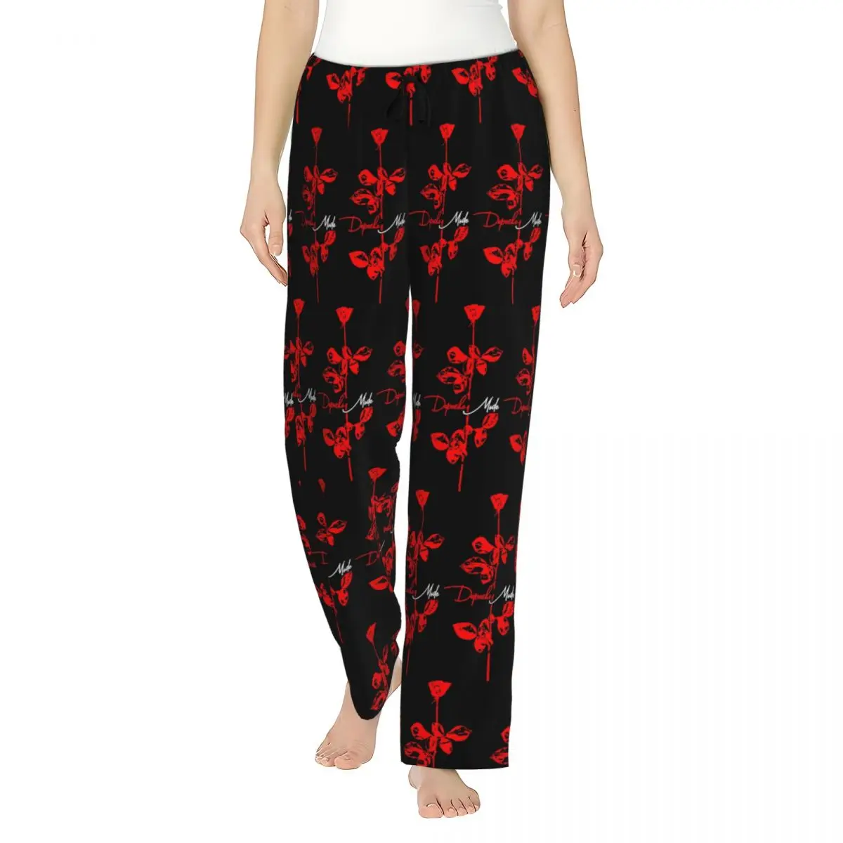 

Custom Depeche Cool Mode Music Violator Women Pajama Pants Lounge Sleep Sleepwear Bottoms with Pockets