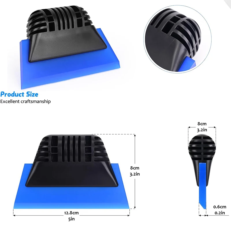 Silicone Scraper for Car Glass Rubber Squeegee Window Tint Tool Glass Water Wiper Mirror Cleaning Water Blade Car Accessories