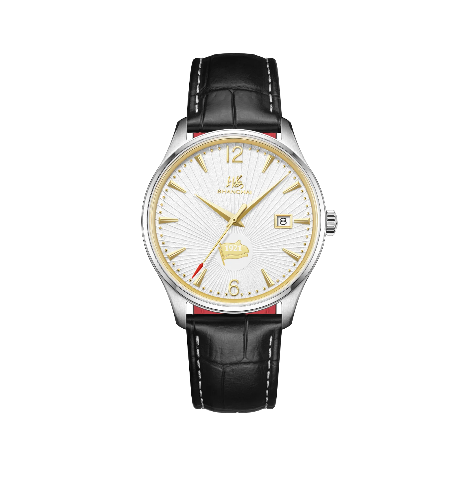 Shanghai Watches Tribute Series Men's Quartz Watch 39mm Luxury Calendar Business Watch Stainless Steel Sapphire Crystal Watch