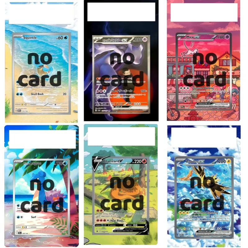 Anime Art Display Scarlet Violet Destined Rivals Mew Anime Game Expand Art Fans Gifts Acrylic Protective Case Keychain No Shell