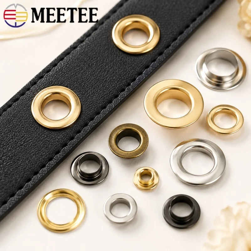 150Pcs 3.5-15mm Metal Eyelets O Ring Buckles Garment Leather Craft Bag Belt Shoes Decor Rivet Airhole Hook Sewing Hardware Parts 5
