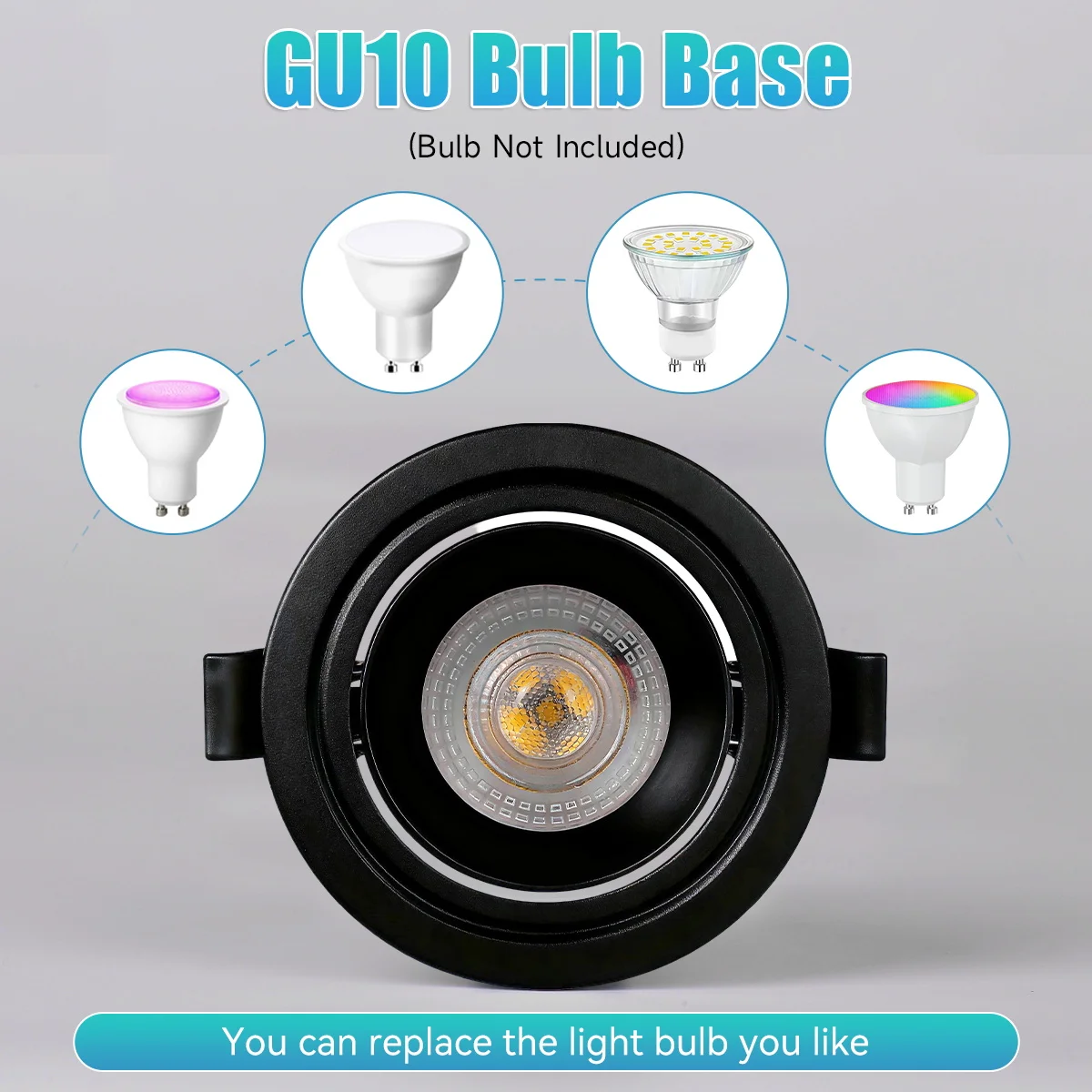 GU10 Recessed Downlight Adjustable angle Led Spotlight 110V-220VCeiling Lamp Home Office Store Spot LED Panel Light