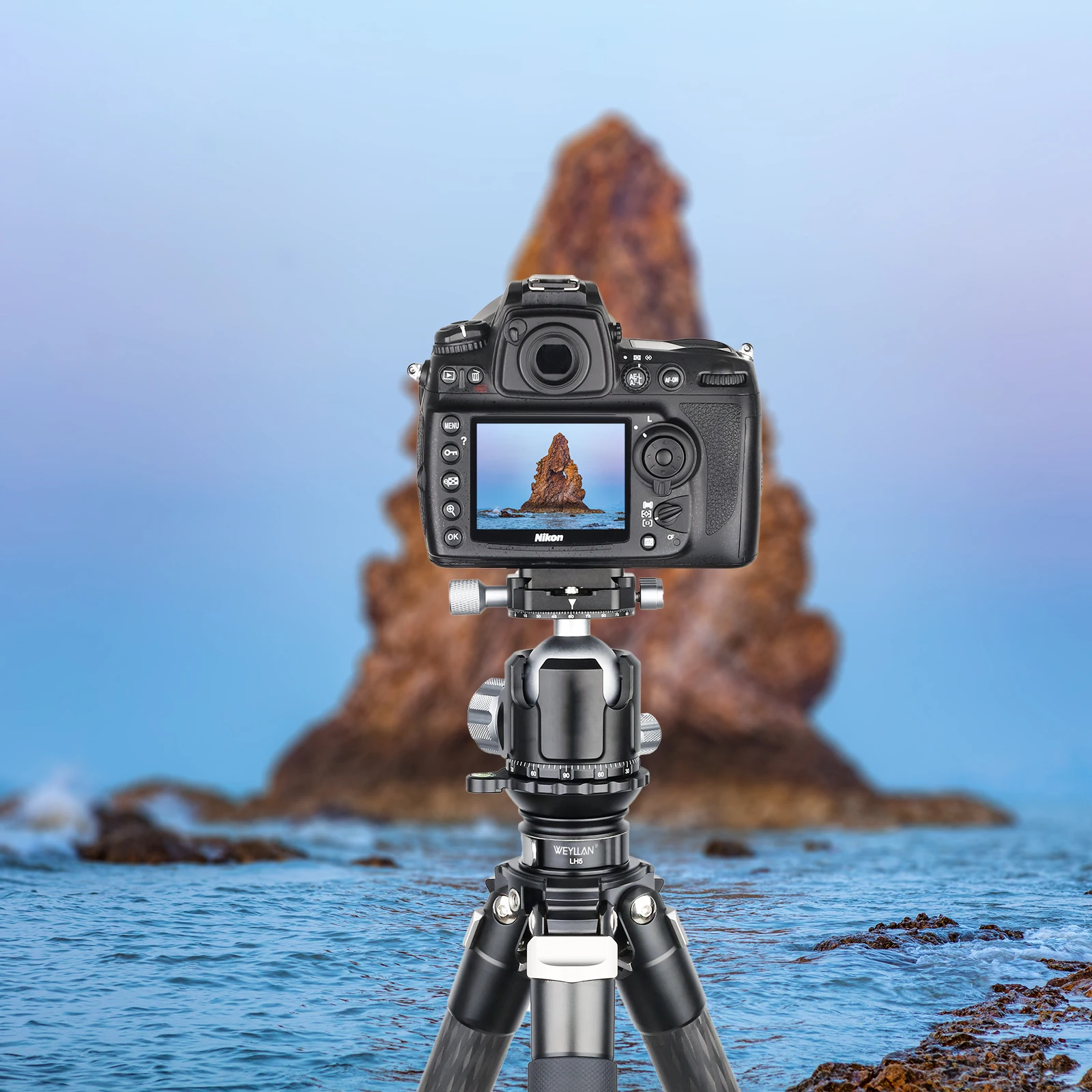 LH5 برأس ثلاثي القوائم من Weyllan ، قاعدة تسوية ، لوحة ضبط سريعة 3s ، تعديل أفقي لكانون ، نيكون ، كاميرا سوني DSLR