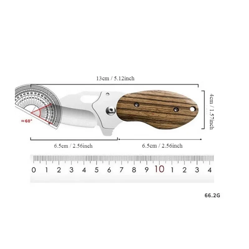 Folding Fruit Knife, Household Multifunctional Mini Pocket Knife, Sharp High Hardness Outdoor Keychain Knife - view 6