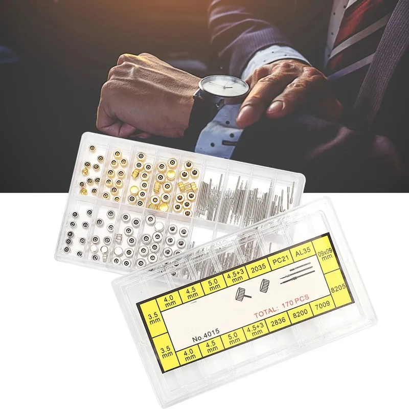 Watch Stem Extender + Crowns Watch Repair Replacement Tool Kit with Box Watch Extension