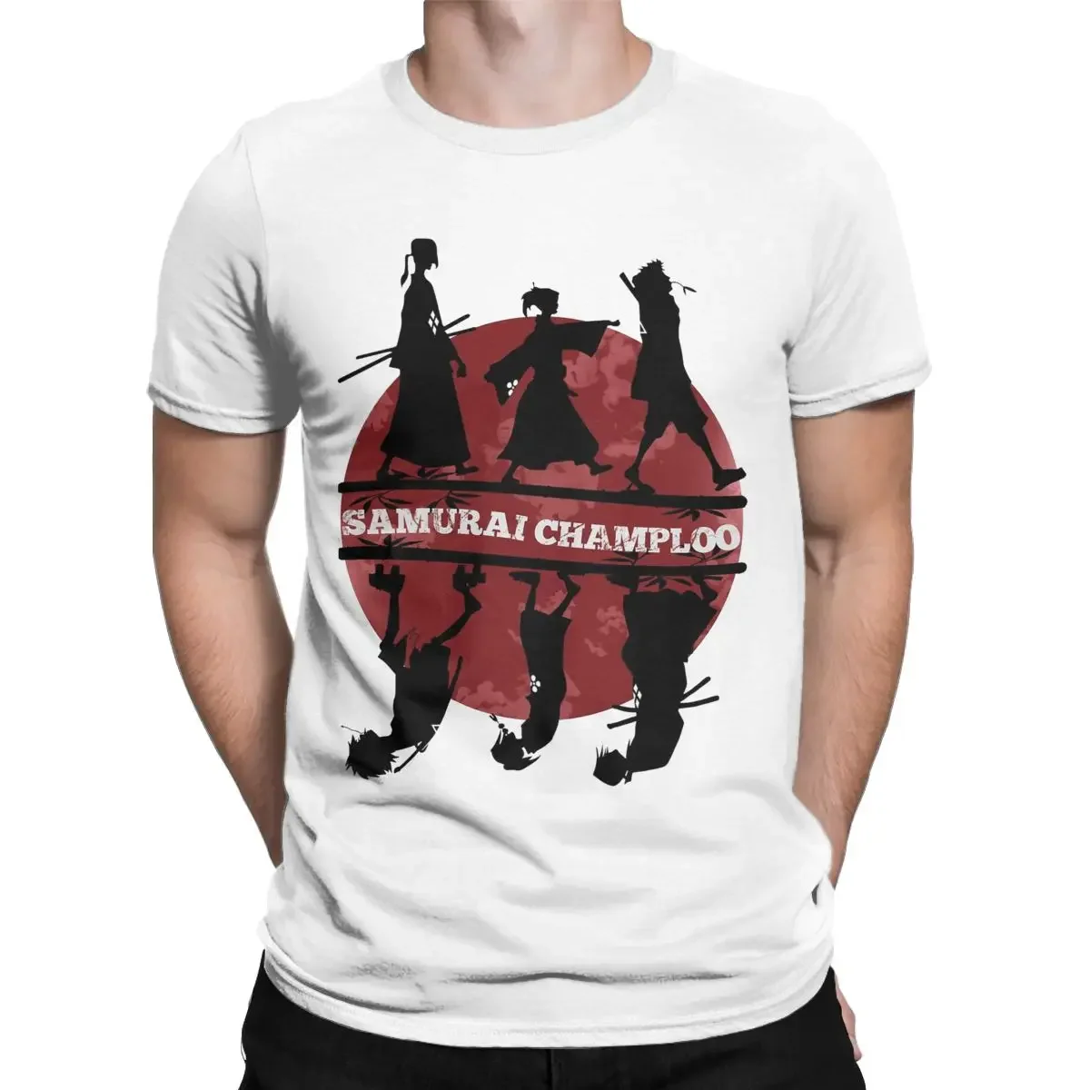 Samurai Champloo Walk Fuu Mugen Jin T Shirts for Men Cotton Awesome T-Shirts Round Neck Tees Short Sleeve Clothes Birthday Gift