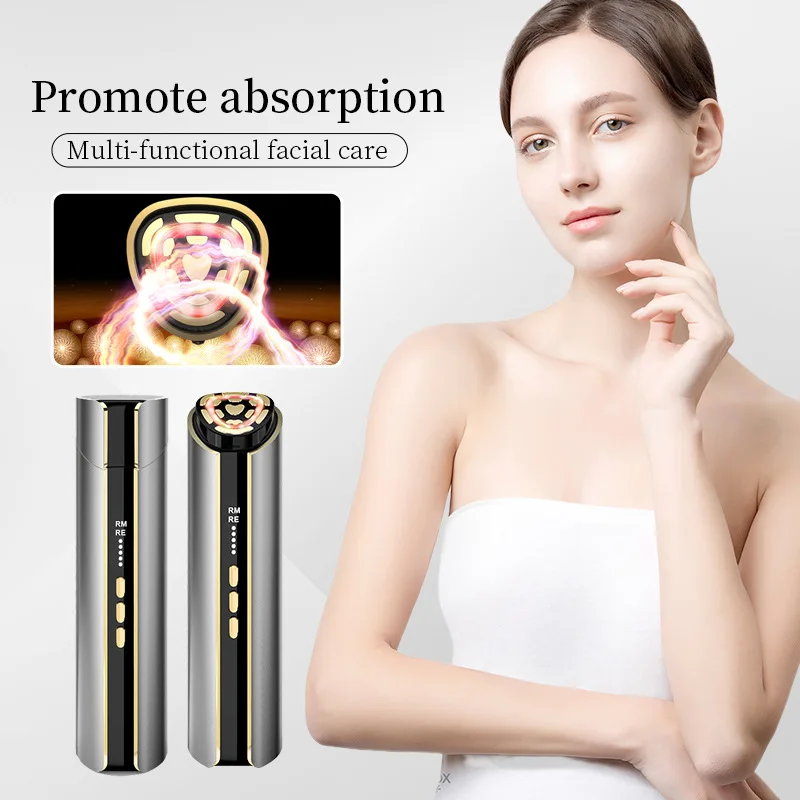 Home beauty instrument face introduction lifting colour light microcurrent photorejuvenation device massager gift