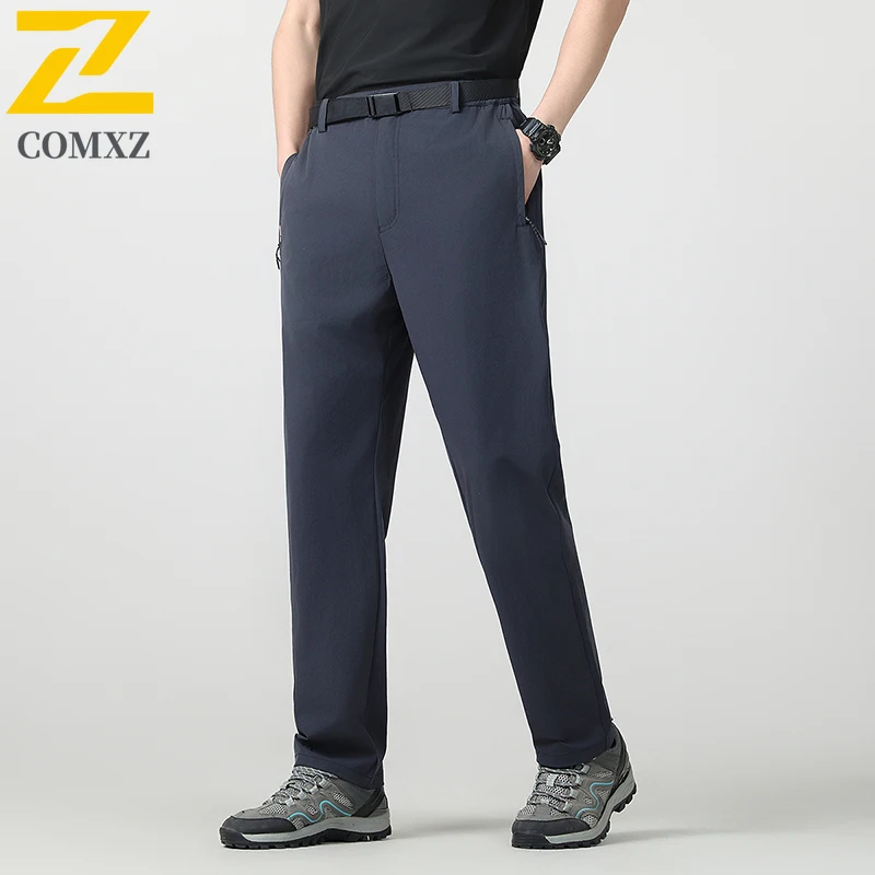 

Men Quick-Dry Hiking Pants Summer Solid Color straight-leg Water-Resistant Windproof Outdoor Camping Fishing Breathable Stretch