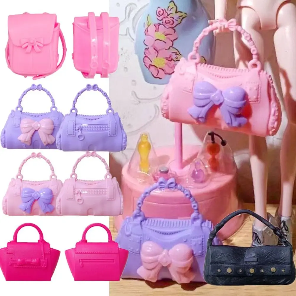 Dollhouse Miniature Bag Fashion Bags for 1/6 Dolls Accessories Doll Handbag Lady Plastic Bag Purse Accessories Dollhouse Toys