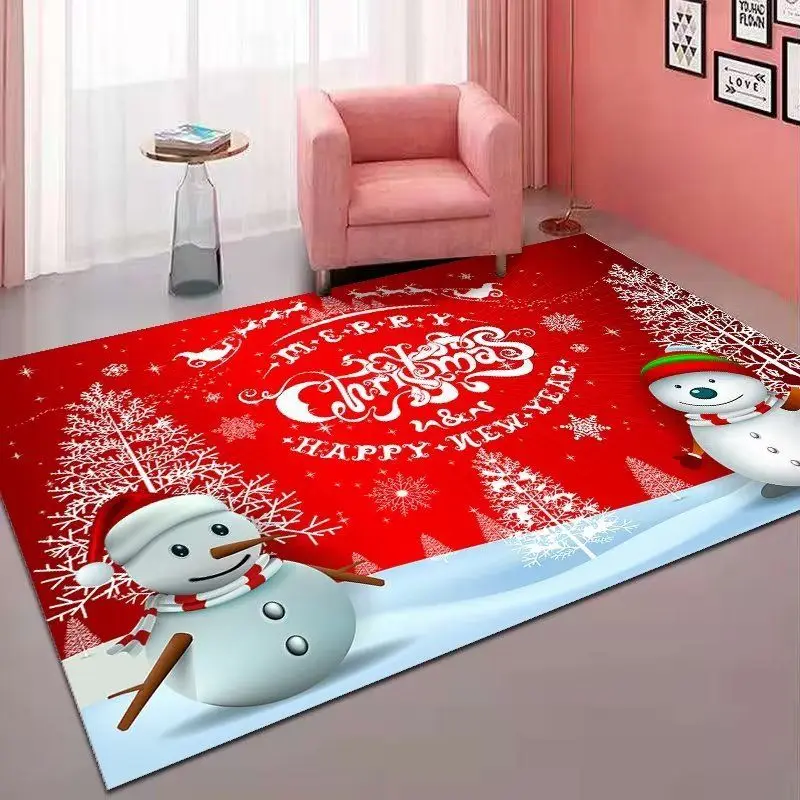VIKAMA Fall Area Rug Pumpkin Maple Leaf Print Large Floor Mat Non Slip For Living Room Bedroom Dining Room Holiday Decor