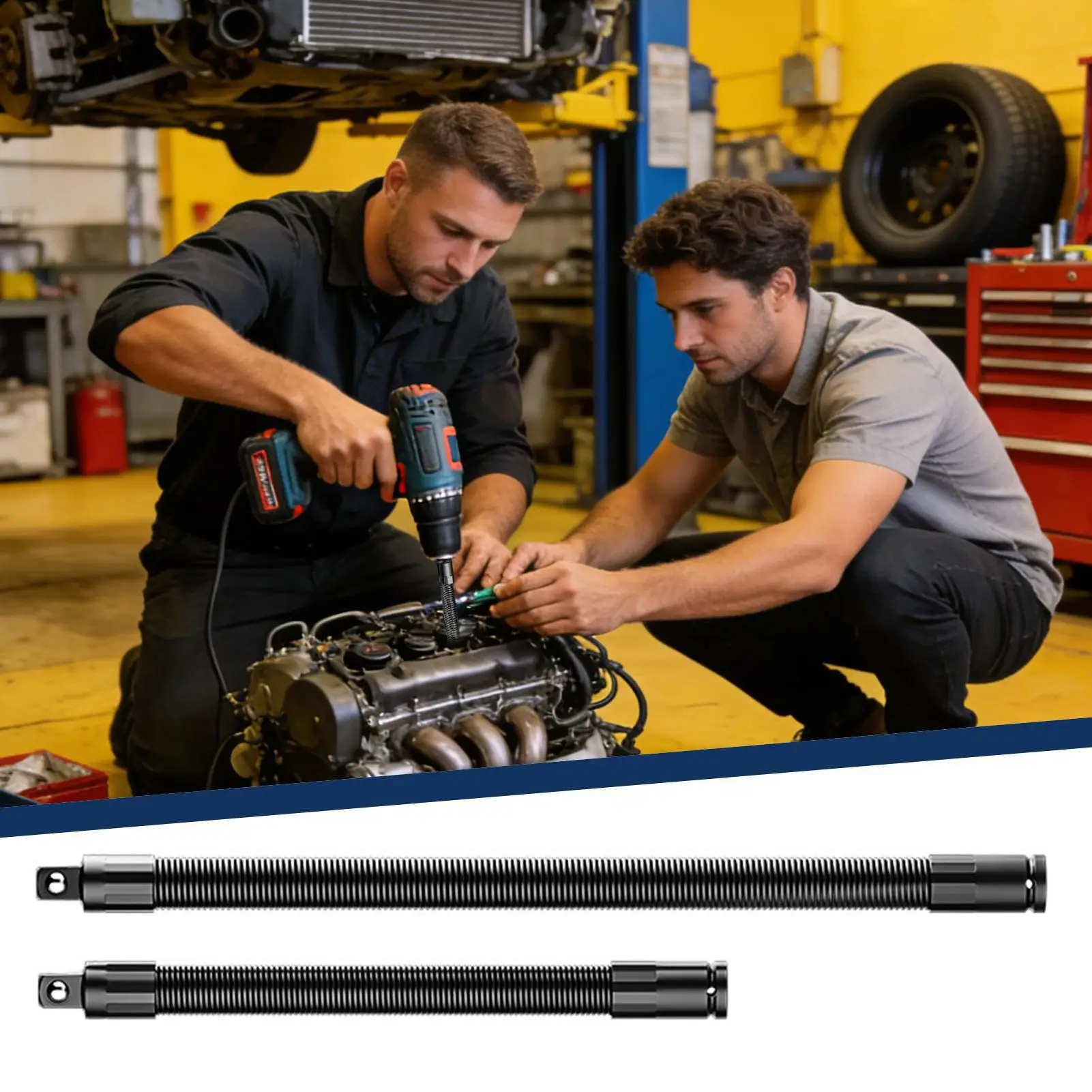 

Torque Wrench Socket Extender 1/2in Ratchet Attachment 360-degree Rotate Wrench Extender For Bolt Fastener DIY Corner Mechanic