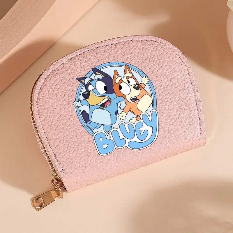 Blueyi Portafogli Portafogli da donna Moda Cerniera Portamonete corto Borsa Cartoon Anime Bingo Stampa Borse per carte Ragazze Ragazzi Regalo di Natale Nuovo