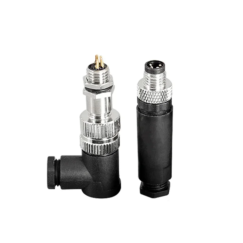 M8 Sensor Connector Panel Back Mount Waterproof Flange Socket Threaded Coupling Male&Female 3Pin 4Pin 5Pin A Type