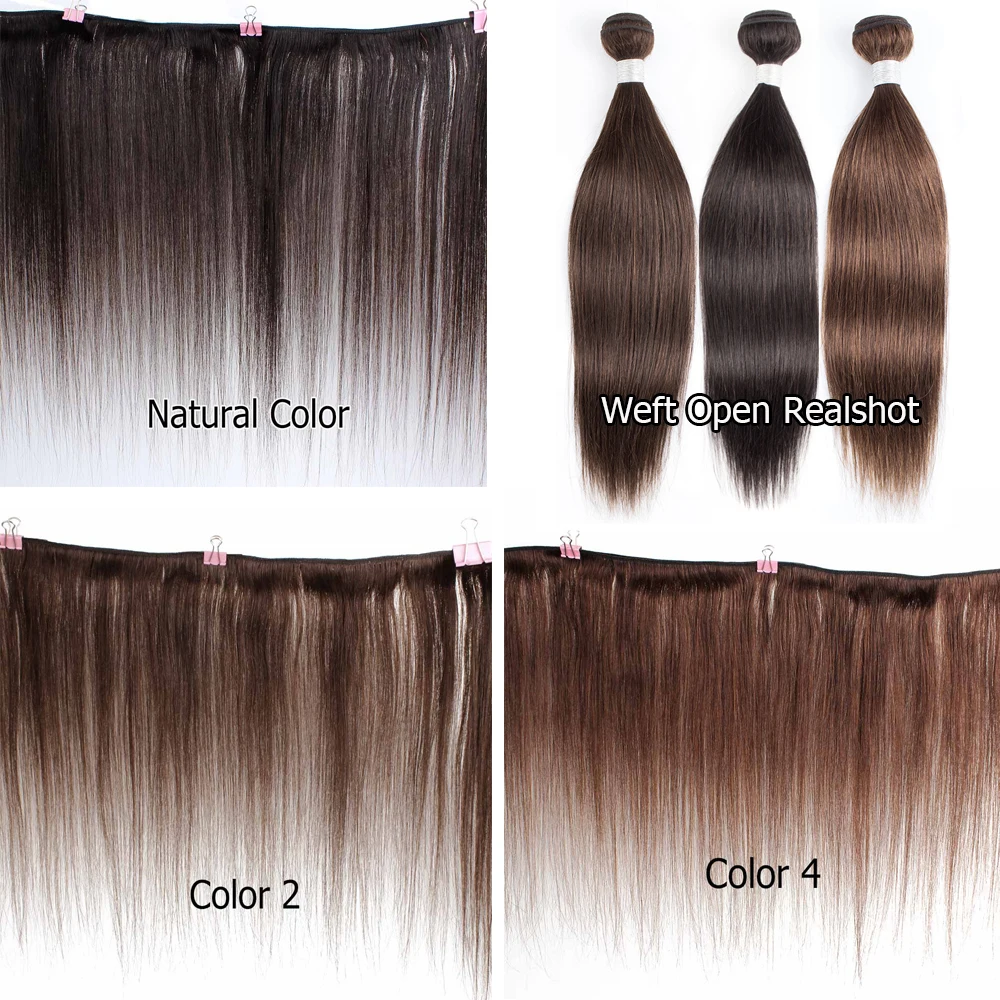 Straight Human Hair Bundle 95g/PC Indian Remy Hair Extention For Women Natural Black Brown Ombre Blonde Color Free Shipping