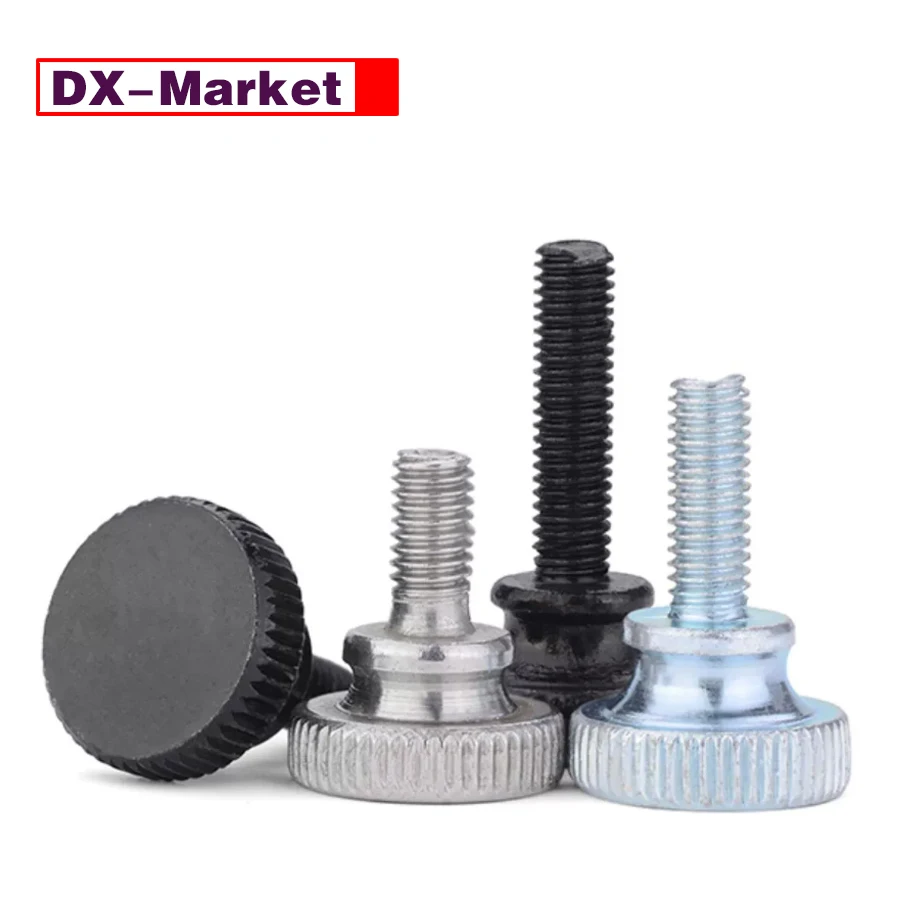 Болт с накаткой M3 с черной поверхностью, винт с накатанной головкой GB834, производитель китайских крепежных изделий, A043