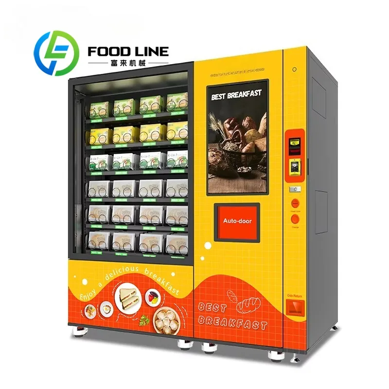 Factory Customized Intelligent Hot Foods Vending Machine for Breakfast Food Factory Direct Sale