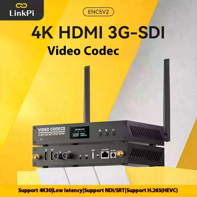 

[ENCSHV2] 4K SDI/HDMI Encoder Decoder | SRT/NDI/GB28181 Support | Live Streaming & Broadcast
