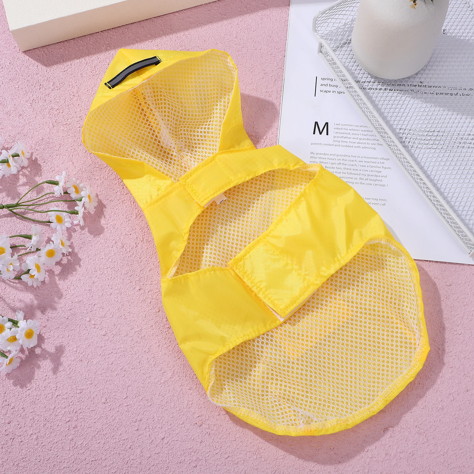 سترة مطر للكلاب مع غطاء محرك السيارة للكلاب الصغيرة معطف واق من المطر للحيوانات الأليفة معاطف مطر مقاومة للماء للكلاب والمشي في الهواء الطلق بشكل مريح #3