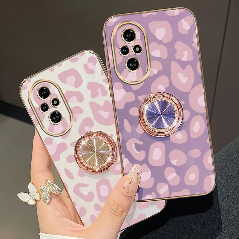 الماس حزام الحبل ليوبارد طباعة حامل هاتف حافظة لهاتف هواوي الشرف 9X برو 60 70 80 90 100 200 300 برو الترا Y9s