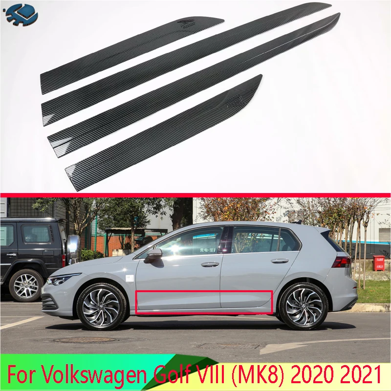 

Для Volkswagen Golf VIII (MK8) 2020 2021 автомобильные аксессуары стильная Боковая дверь из углеродного волокна Задняя отделка