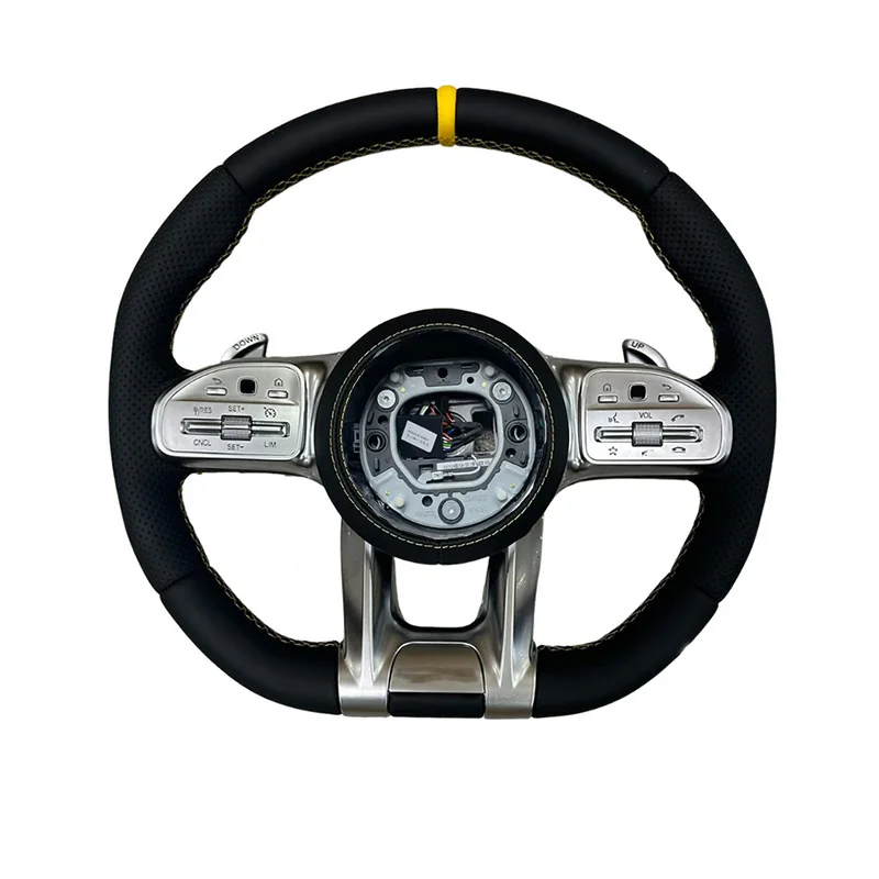 High End Forged Leather Wrapped Steering Wheel for Luxury and Comfort in Every Mercedes Model Universal Car Steering Wheel
