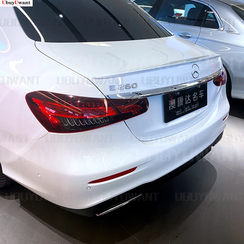 For Benz W213 2021 New E-Class E200 E300 E63 Auto High Quality ABS Rear Lip Spoiler Trunk Boot Wing 1Pcs Car Styling