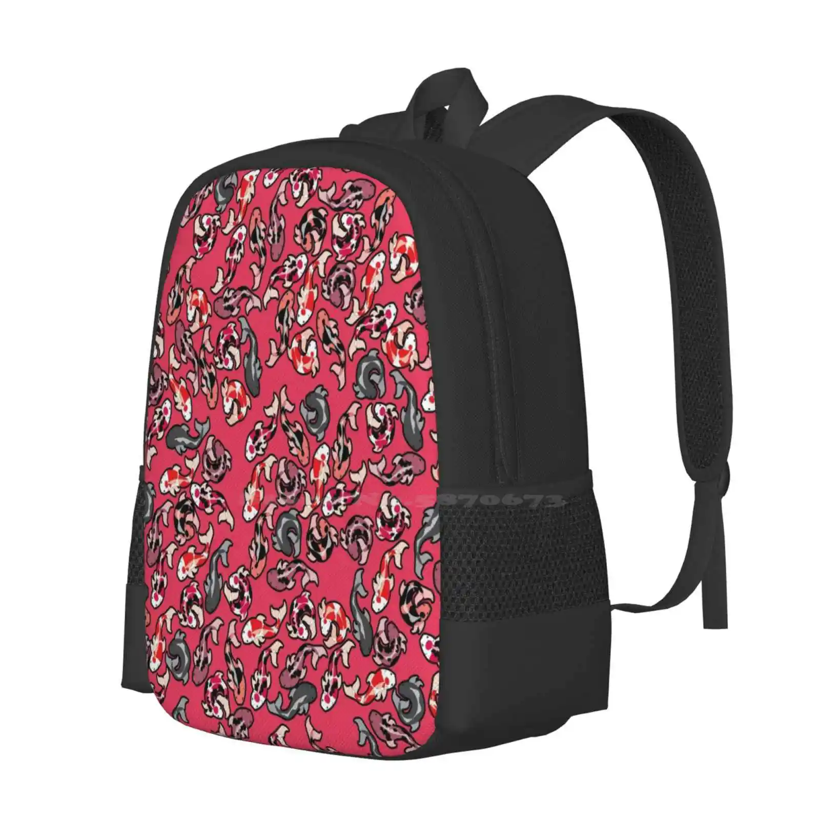 Red Koi Hot Sale Schoolbag Backpack Fashion Bags Red Koi Carp Fish Japanese