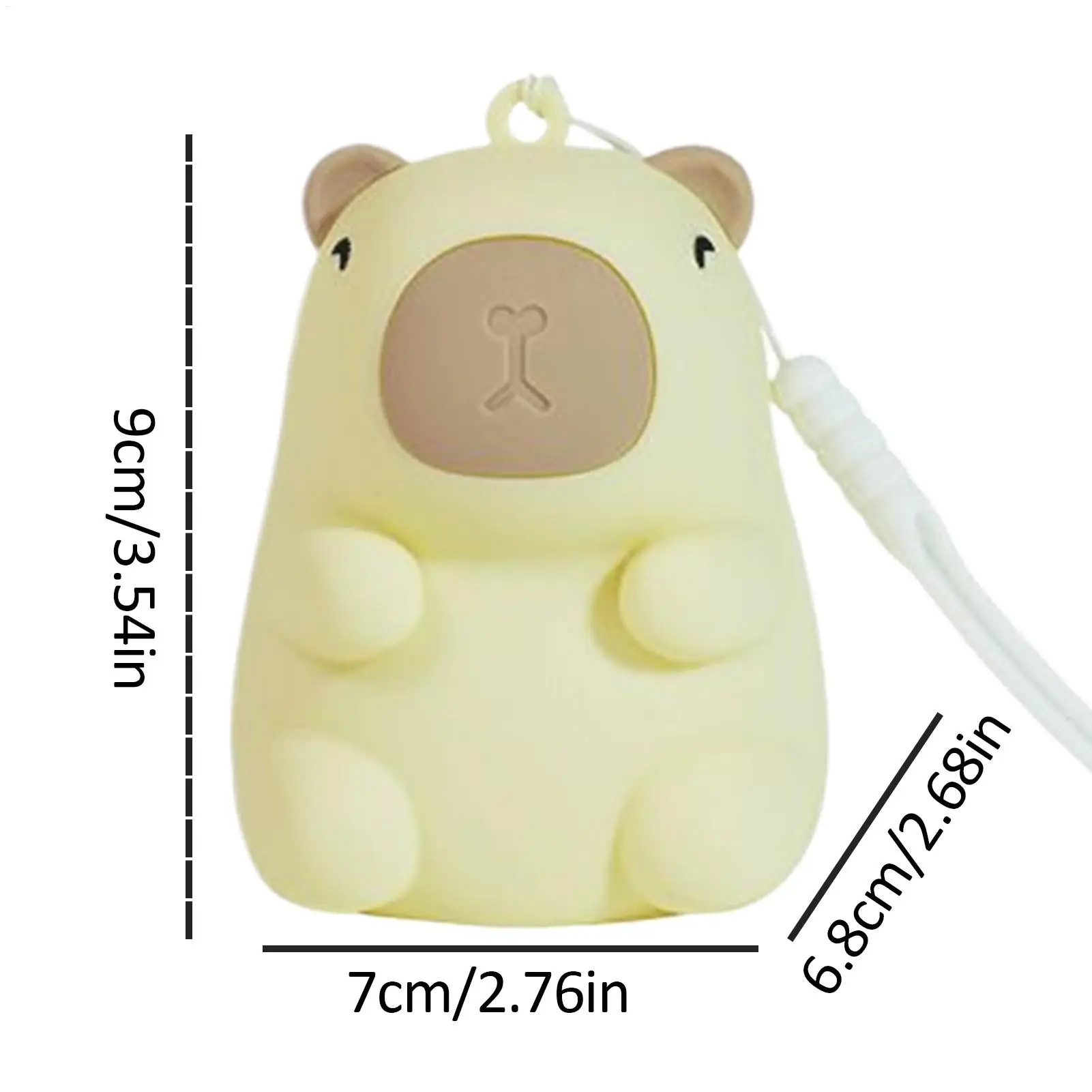 

Purse Light Mini Capybara Backpack Charm USB Rechargeable Portable Capybara Night Lamp for Kids Women Girls Boys Bag Travel Work