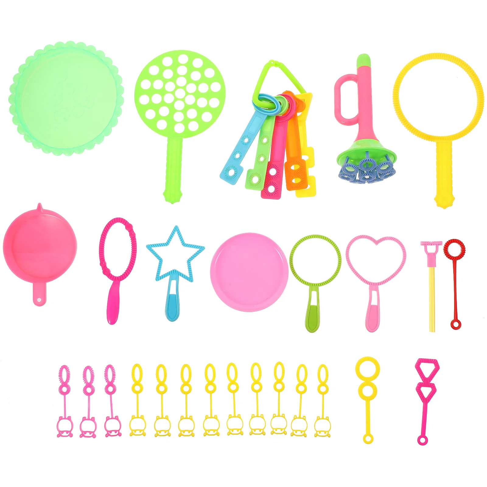 ชุดไม้เป่าฟองสบู่ 26 ชิ้น ด้ามจับการ์ตูนทนทาน หลายขนาด สำหรับเด็ก สนุกสนานกับกิจกรรมกลางแจ้ง ชายหาด สระว่ายน้ำ ปาร์ตี้