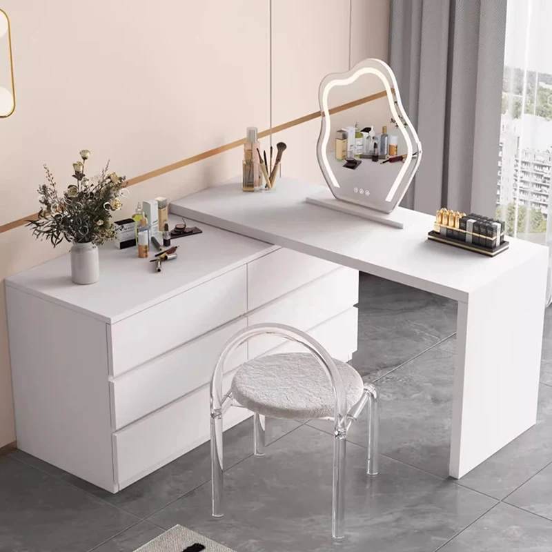 

Girls Accessories Dressing Table Mirror Bedroom Organizer Set Dressing Table Vanity Makeup Espejo Tocador Home Furniture