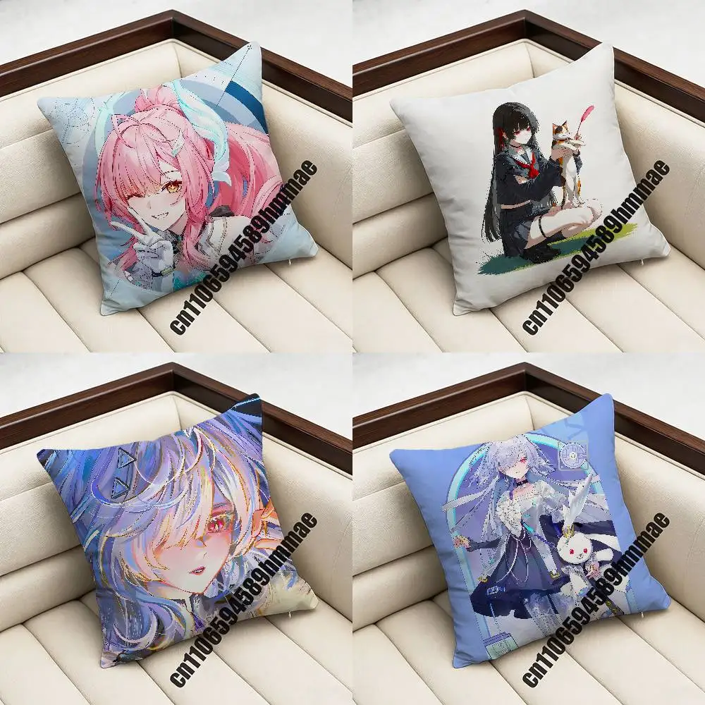 

For Mornye Zani Lynae W-Wuthering Waves Throw Pillow Case Sham 45x45cm 40x40cm Square Car Pillowcase Pad Cushion Cover