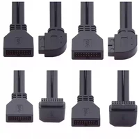 Codo frontal del chasis de alta velocidad, Cable de extensión de 90 grados, 20 pines y 19 pines, placa base USB 3,0, 20 pines IDC macho a hembra, Cable de datos M/F