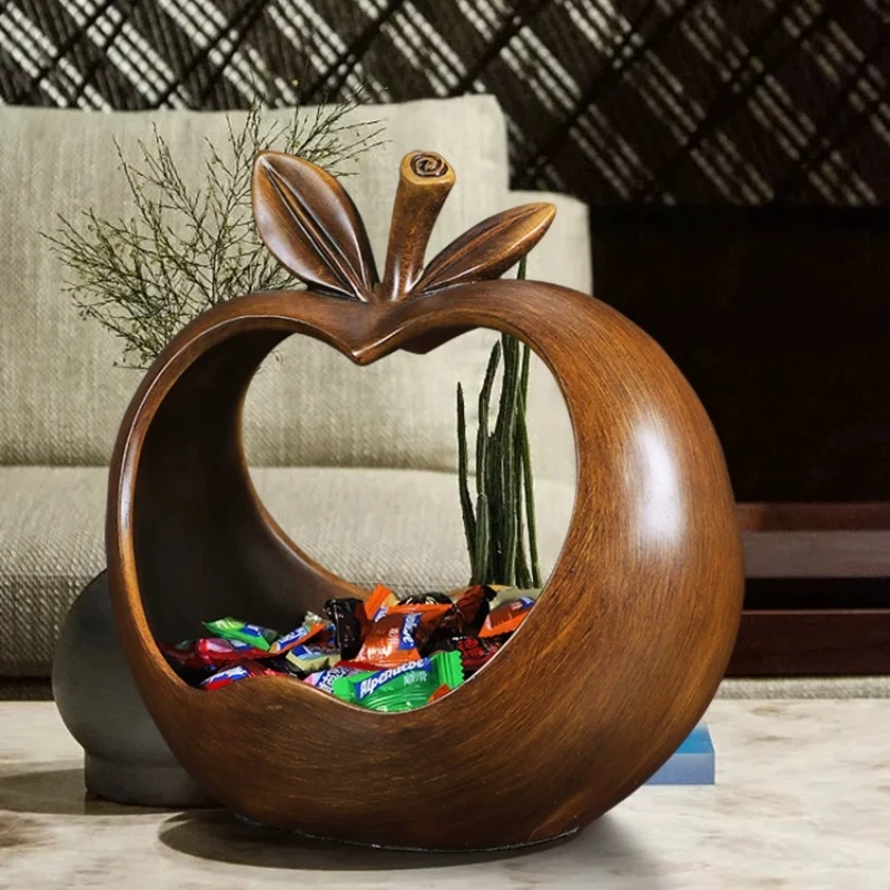 Resin Jewelry Dish Key Holder Apple Shape for Home Decor Entryway Table Candy Tray Box Organizer for Keys Coin Ring Earring