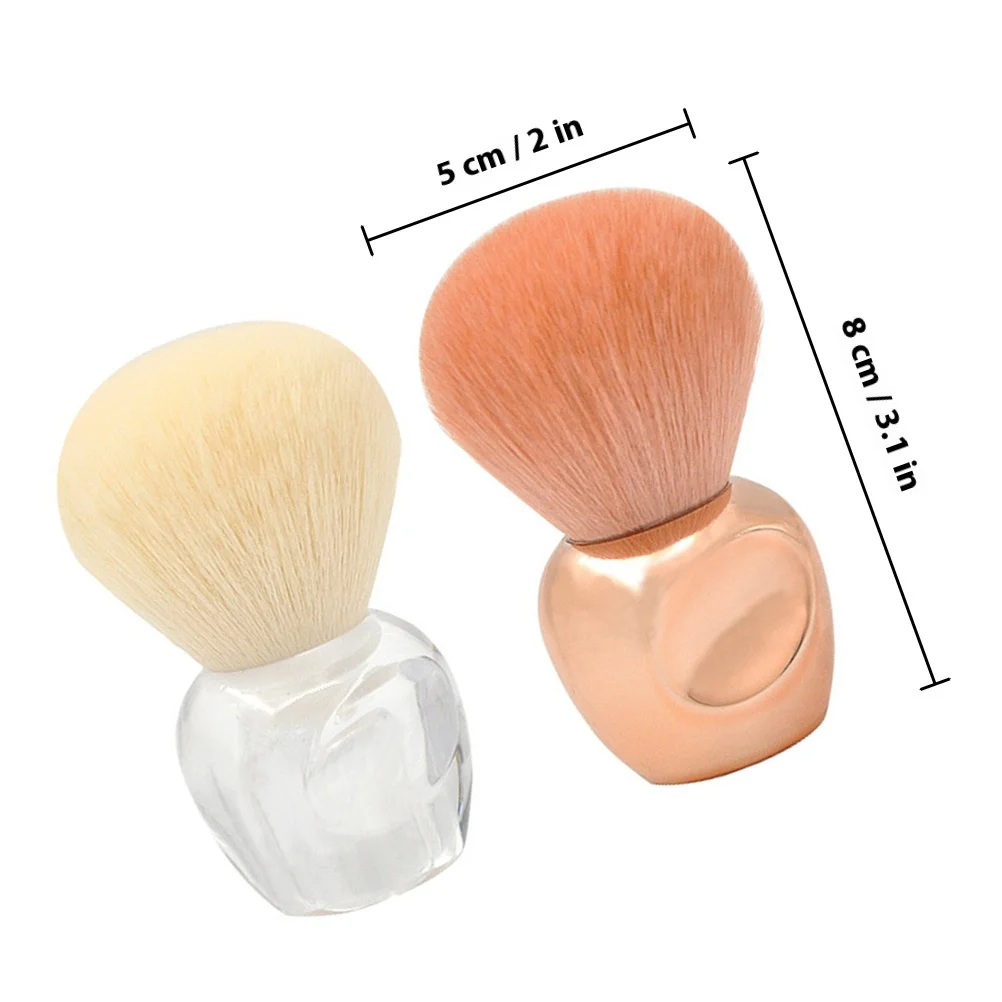 2 pezzi strumento per la pulizia delle unghie per unghie acriliche spazzola per la rimozione della polvere con manico ergonomico applicazione portatile in polvere per fard per trucco doppia