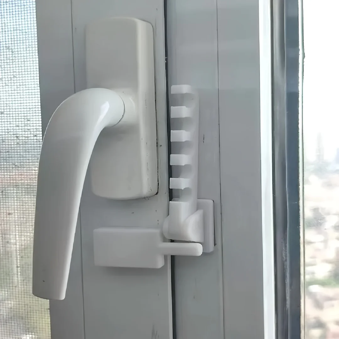 1/2 Set of Window Limiters 3D Printed Window Limiters Window Windproof Hooks Door and Window Fixing Clips, No Drilling Required, Easy Installation, Stable, Windproof, Anti-Collision, Practical Hardware Accessories