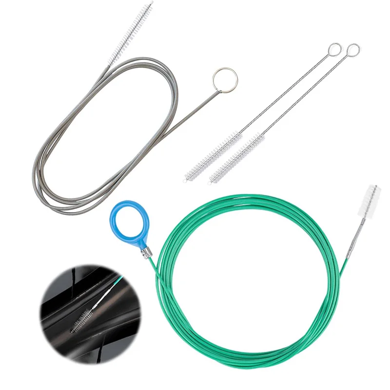 Herramienta de limpieza de drenaje de techo solar de coche, limpiador de tuberías, cepillo de limpieza de tubos Flexible, herramienta de limpieza de dragado de drenaje de tuberías para limpiaparabrisas de techo solar de coche