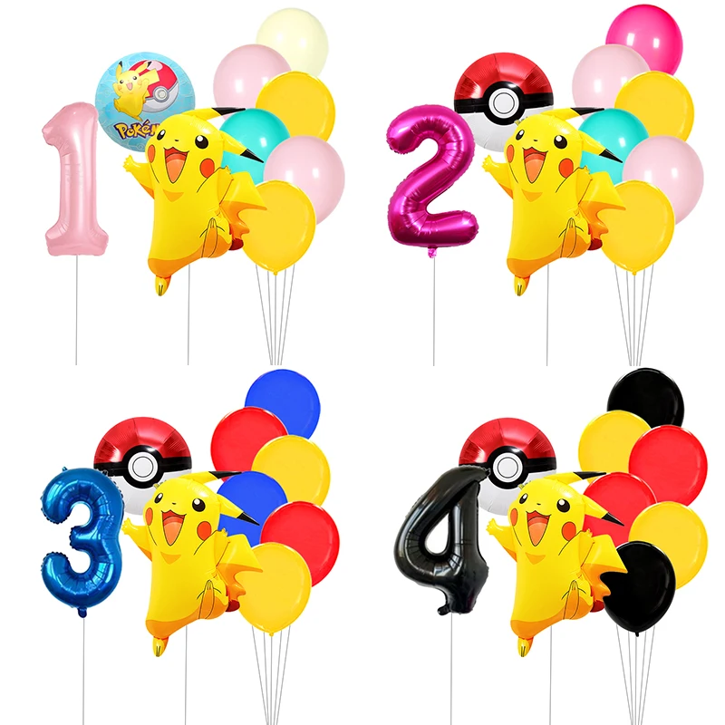 Liebliches Pikachu Ballon-Kombi-Set Geburtstagsparty Deko Ballonbogen-Kit für Kinderpartys