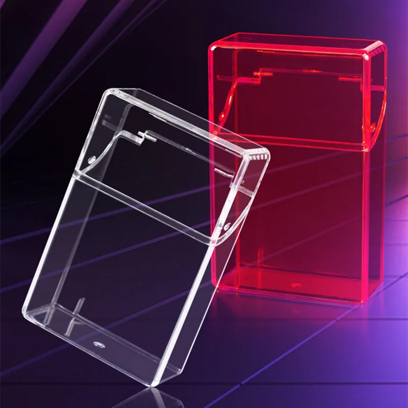 Cigarette Case Clear Acrylic Cigarette Display Box Transparent Organizer Case Carry Box for Lipsticks Lighters Keys