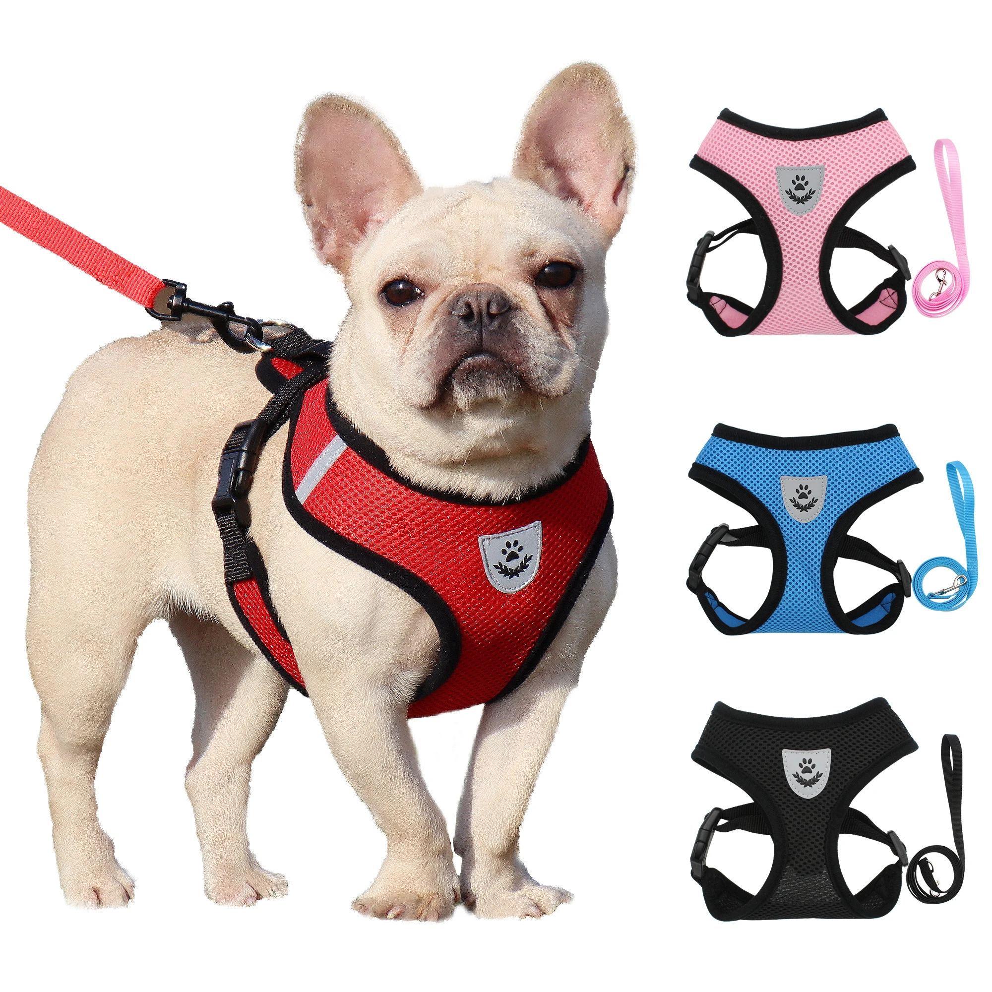 

Cat Dog Adjustable Harness Vest Walking Lead Leash For Puppy Dogs Collar Polyester Harness For Small Medium Dog Cat Accessories