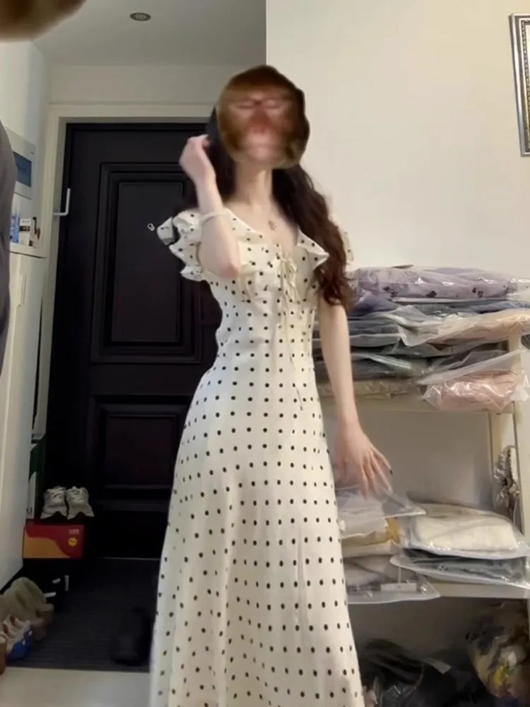 Robes d'été à manches courtes pour femmes, avec col, Modal, amincissant, contrôle du ventre, ceinture élastique, coupe ajustée, rétro, collège OL, automne