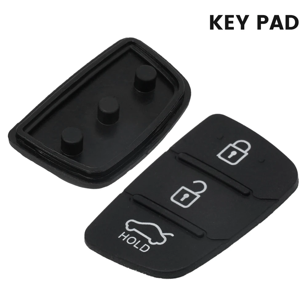 Car Remote Key Shell For Hyundai Tucson 2012-2019 For Sportage For Hyundai Santa Fe 2013-2019 Rubber Pad Remote Key Shell