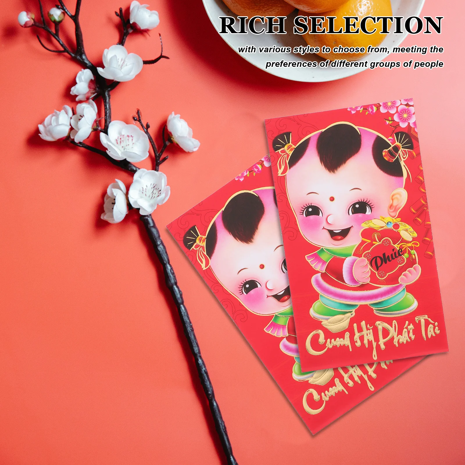 36Pcs 2025 Snake Year Red Envelopes Creative Lunar New Year Money Pouches Good Fortune Festive Chinese Style Paper Red Envelopes