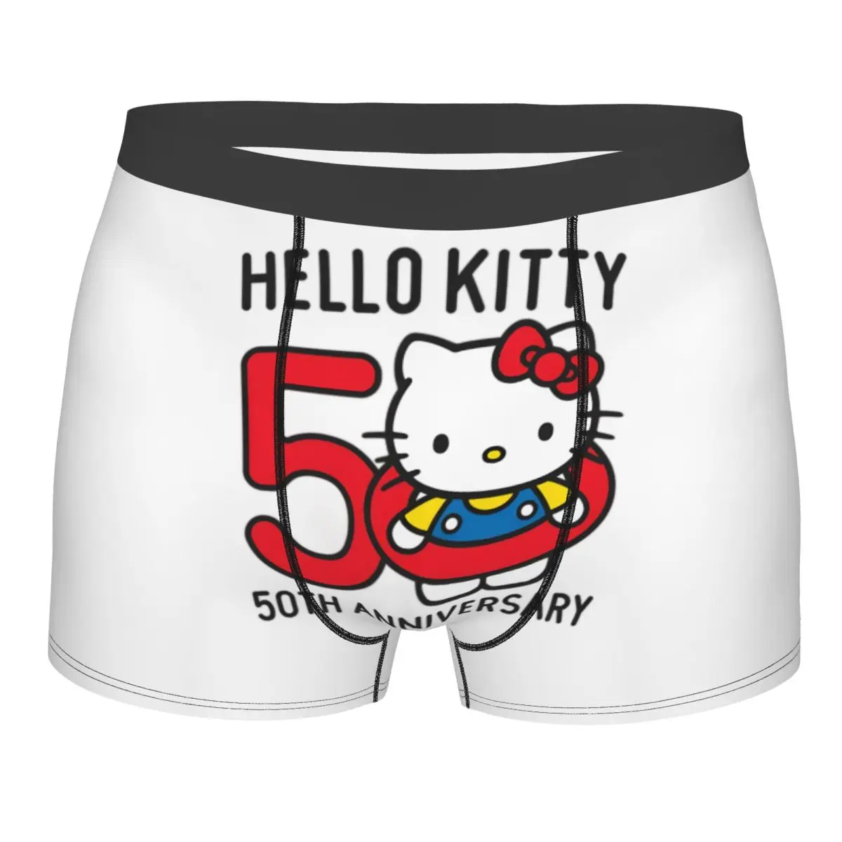 

Боксеры Hello Kitty 50-й подарок для мужчин забавное нижнее белье Симпатичные Шорты-боксеры