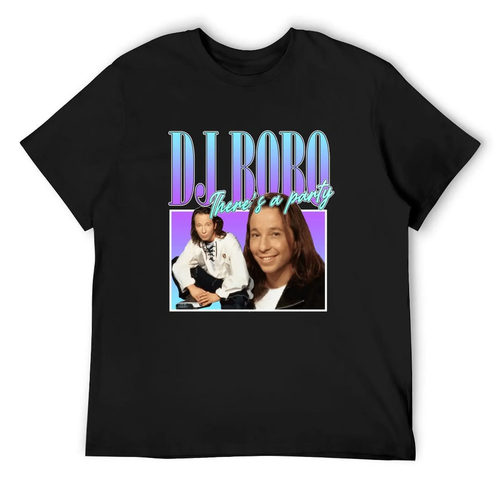 

DJ-Bobo-90s-Style-Eurodance- T-Shirt oversized graphic tee man clothes Blouse mens vintage t shirts