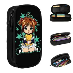 Cardcaptor Sakura Card Captor Pencil Case Classic Pen Bags Kids Large Storage School Supplies Zipper Pencilcases