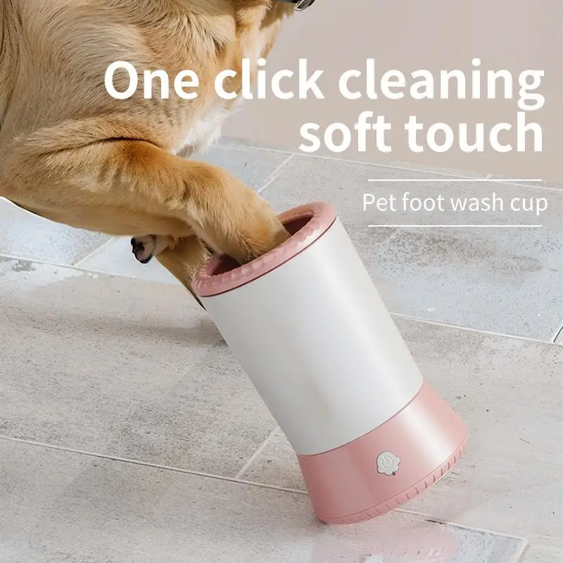 Automatic Dog Paws Cleaner Pet Foot Washer Cup Portable Low Noise Paw Cleaner for Small and Medium-Sized Dogs Paw Cleaner Cup